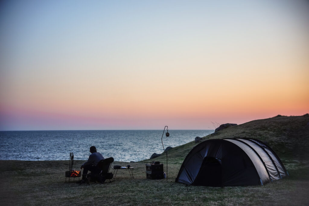 飛びのくずれ　夕景