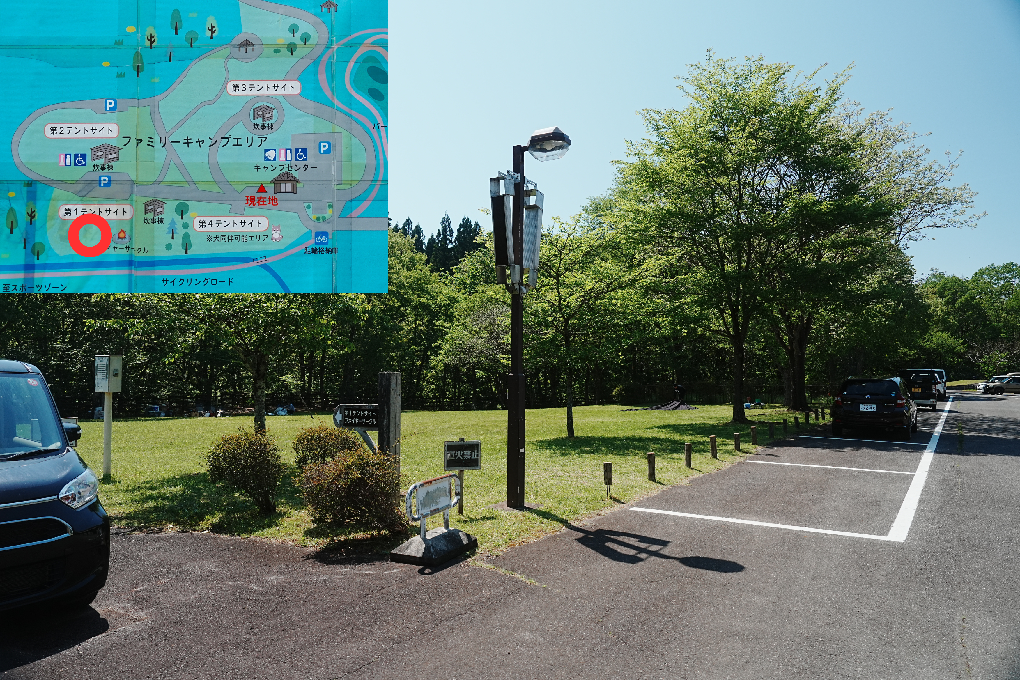 秋田県立中央公園ファミリーキャンプ場・第1サイト