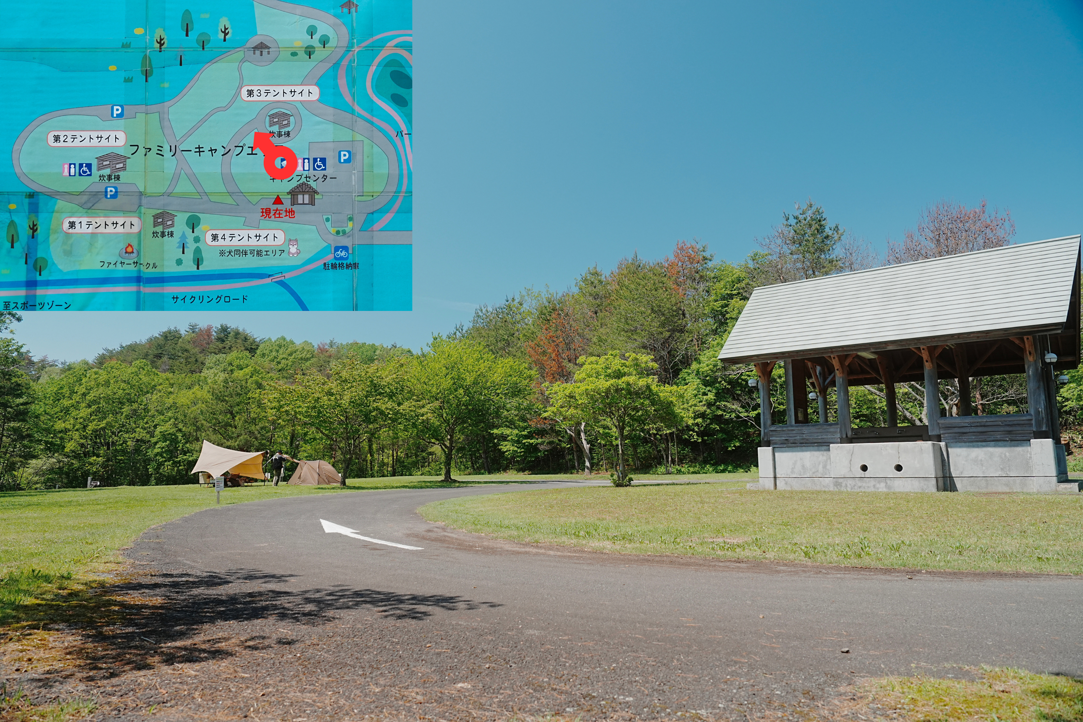 秋田県立中央公園ファミリーキャンプ場・第3サイト1