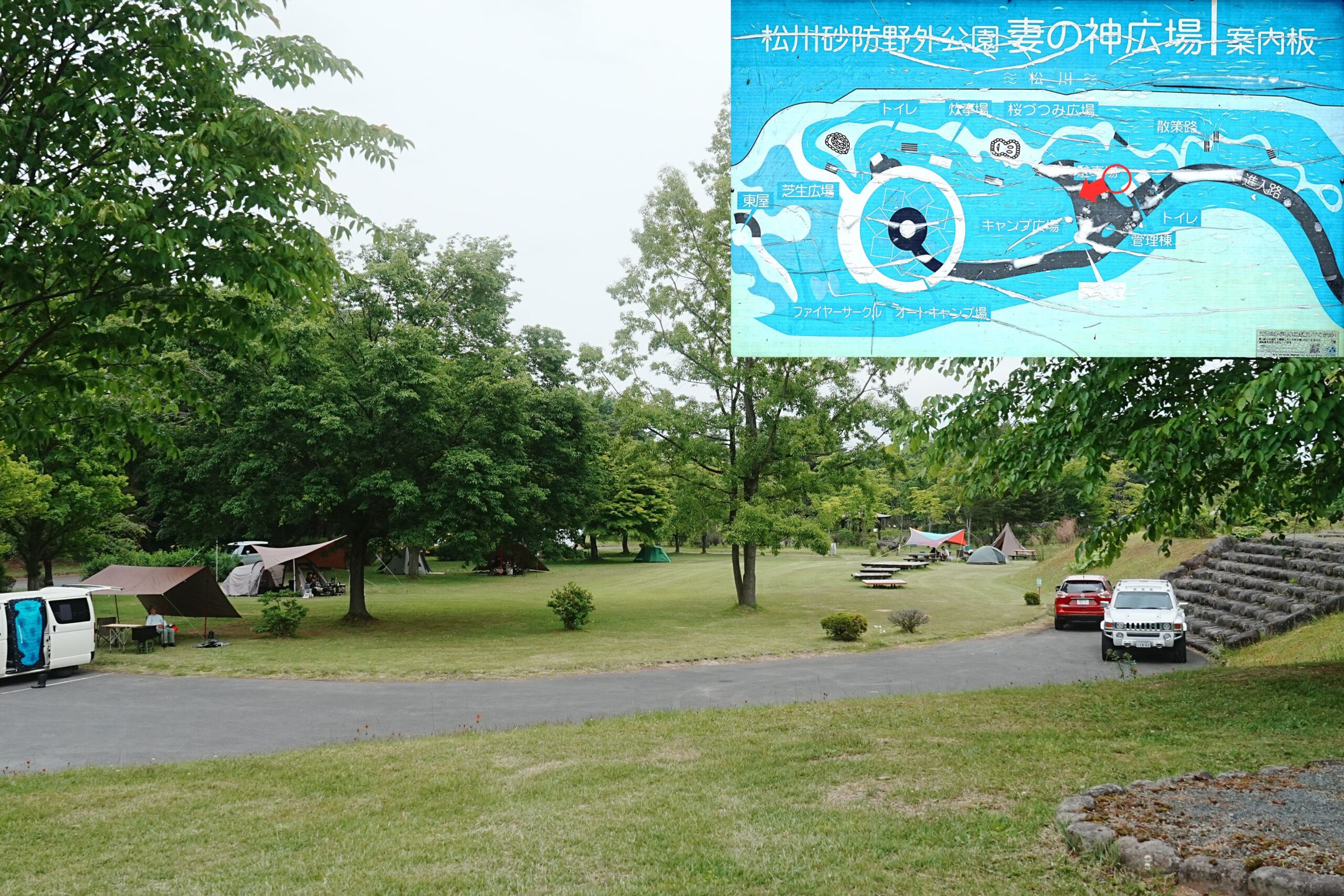 妻の神広場キャンプ場・フリーサイト1