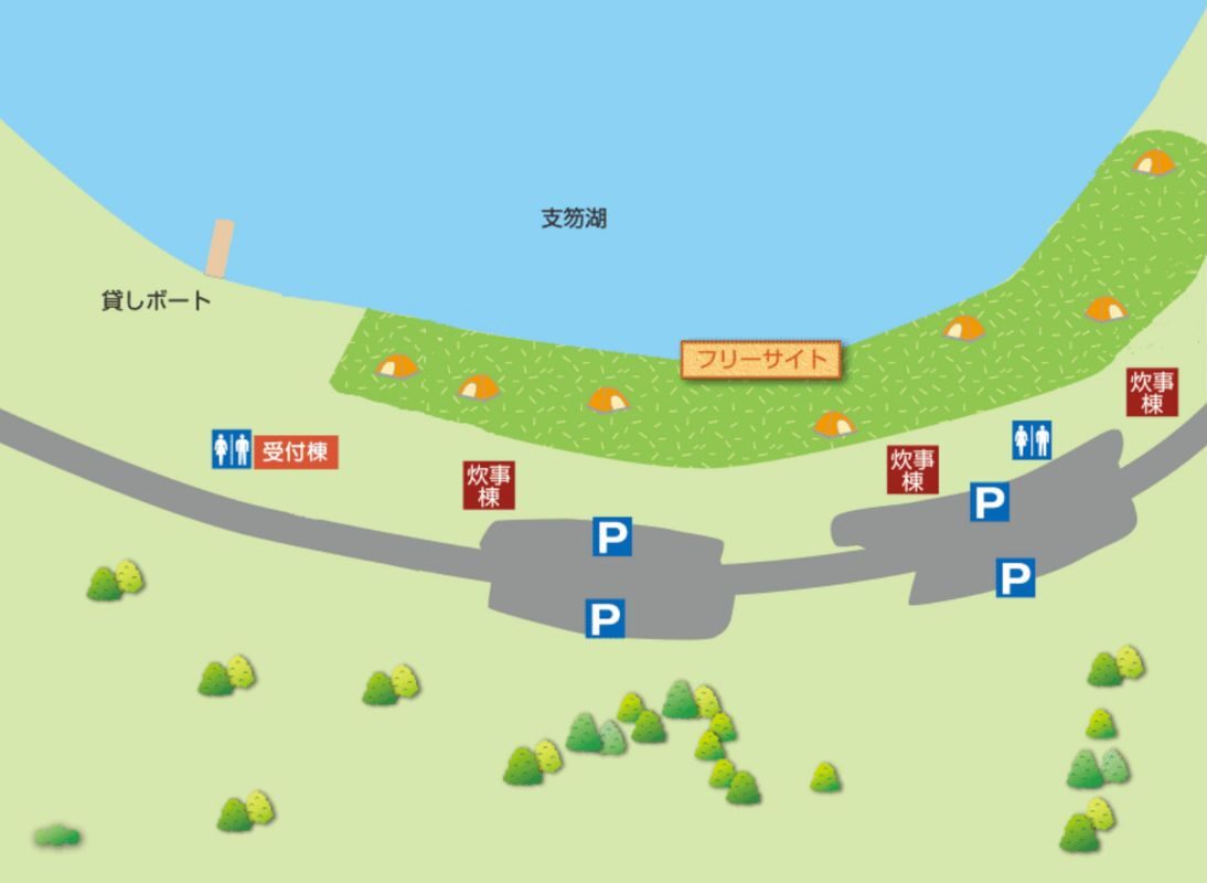 モラップキャンプ場・サイトマップ