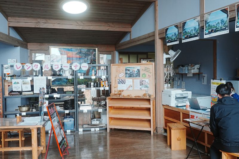 神割崎キャンプ場・受付　レンタル