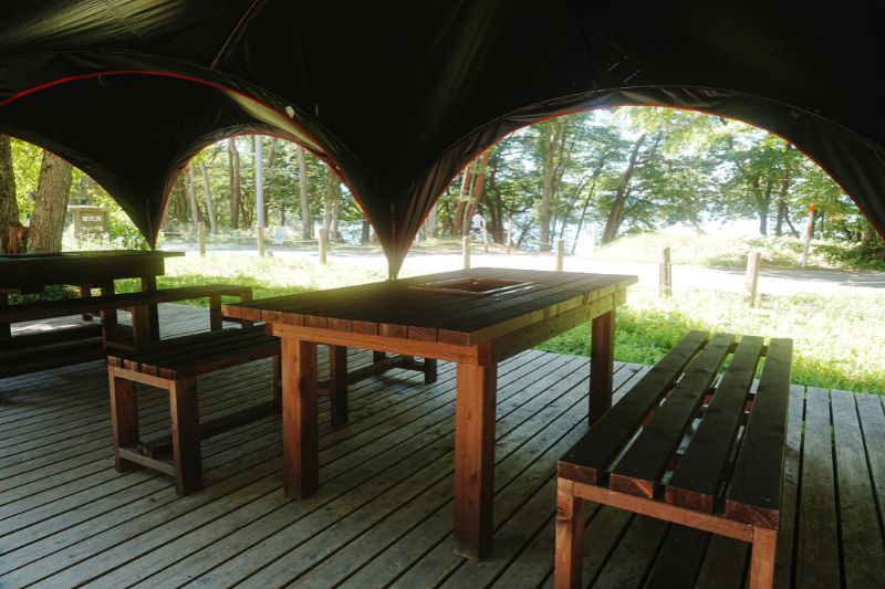 田沢湖キャンプ場・BBQデッキ
