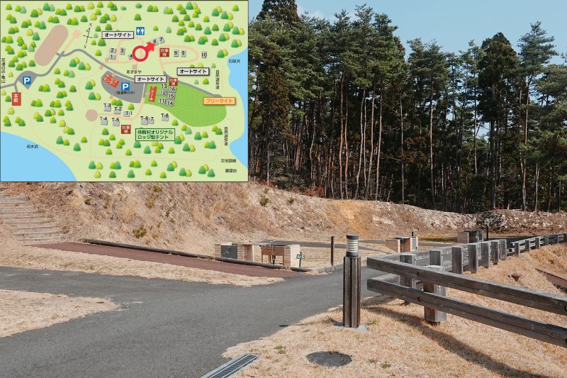 休暇村気仙沼大島キャンプ場・オートサイト　上段