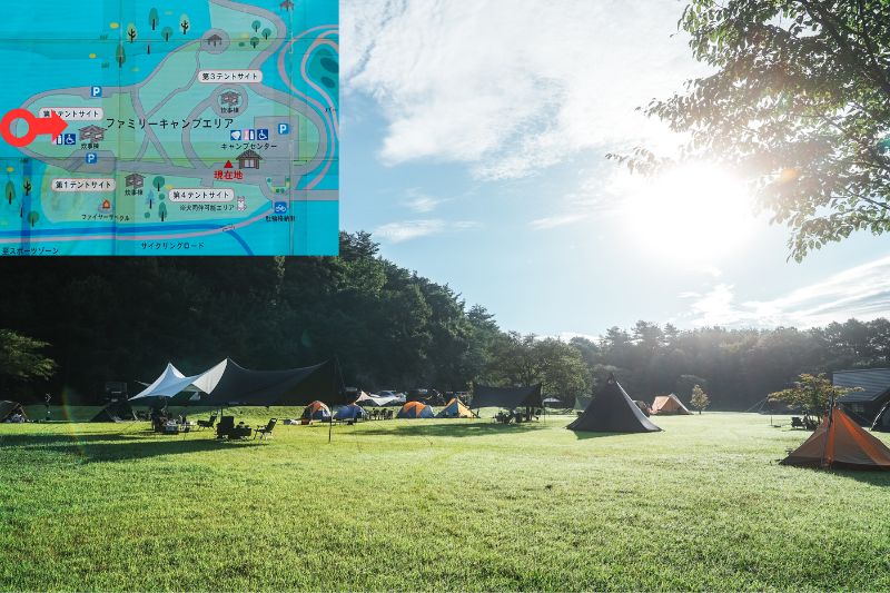 秋田県立中央公園ファミリーキャンプ場・第2サイト　解説２