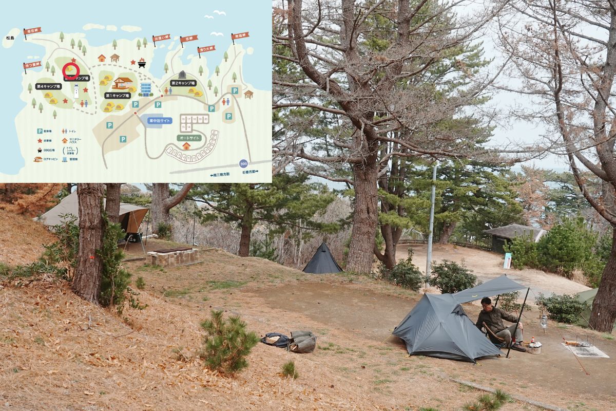 神割崎キャンプ場・第３キャンプ場　サイト解説４