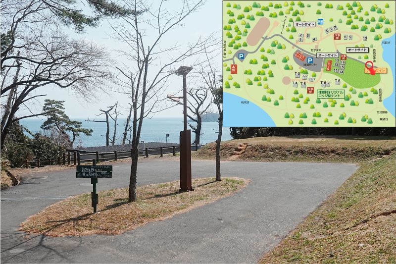 休暇村気仙沼大島キャンプ場・一時駐車スペース