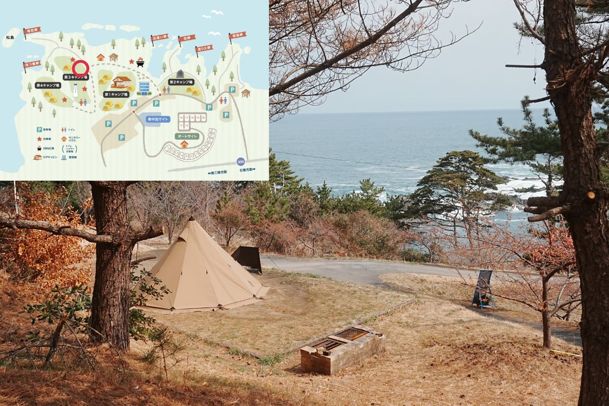 神割崎キャンプ場・第３キャンプ場　サイト解説３