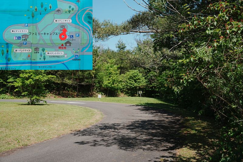 秋田県立中央公園ファミリーキャンプ場・第３サイト　解説２