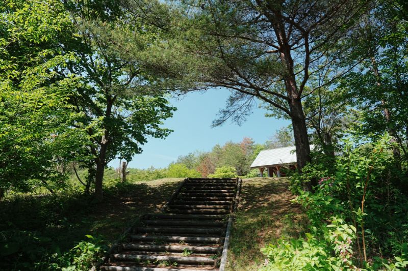 秋田県立中央公園ファミリーキャンプ場・第３サイト　階段