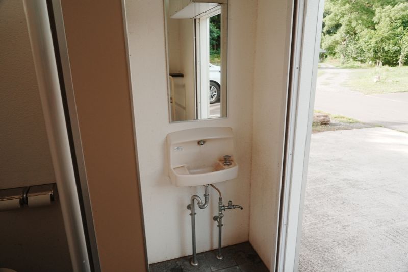 浪岡湿性花園キャンプ場・洗面台