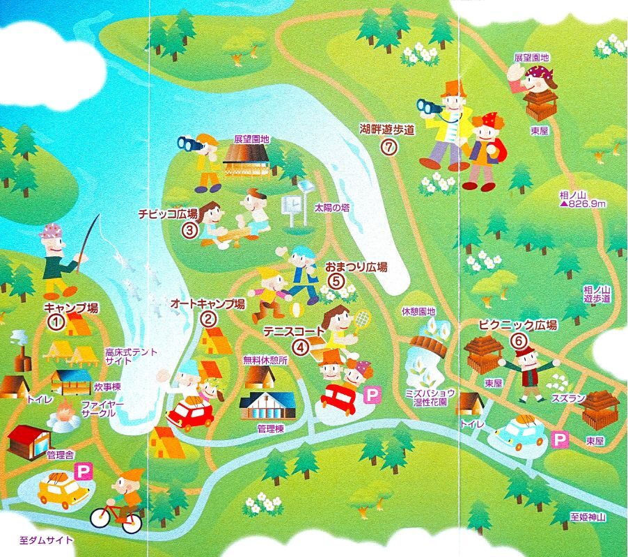 岩洞湖家族旅行村キャンプ場・全体マップ