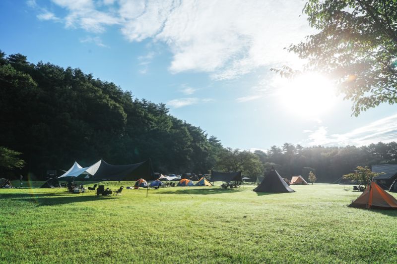 秋田県立中央公園ファミリーキャンプ場・第２サイト外観