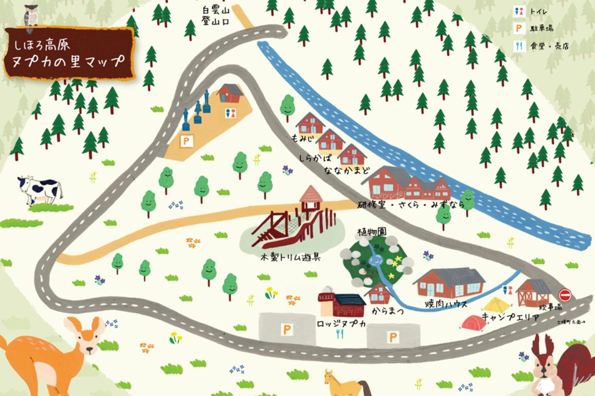 北海道・士幌高原ヌプカの里キャンプ場 サイトマップ