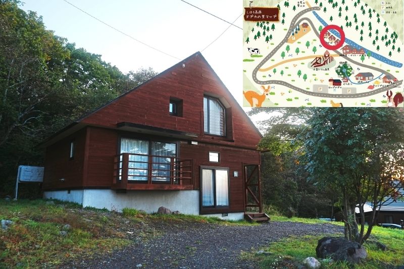 北海道・士幌高原ヌプカの里キャンプ場 コテージ もみじ しらかば ななかまど 外観