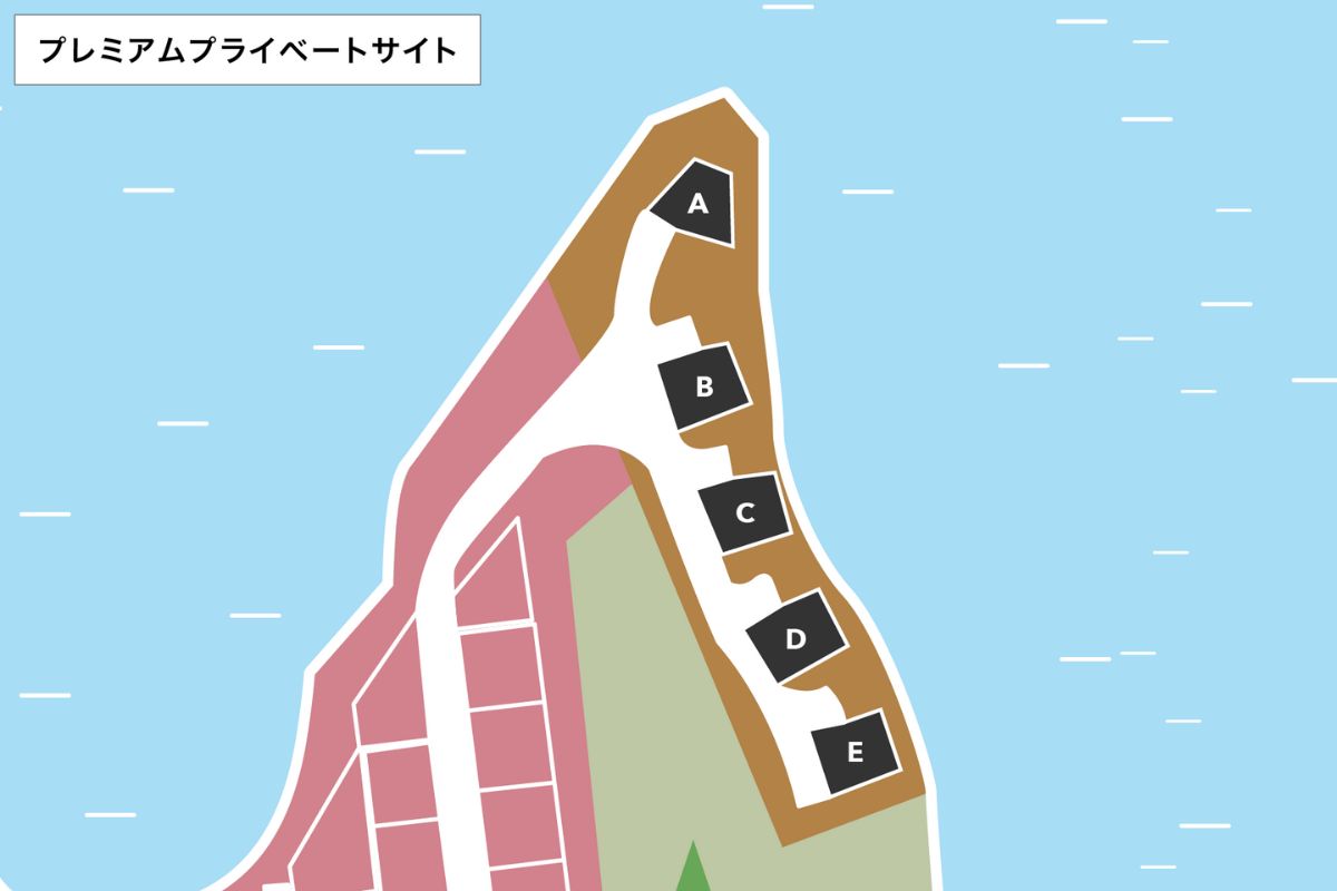 北海道・OHNUMA CAMPBASE プライベートエリアサイトマップ