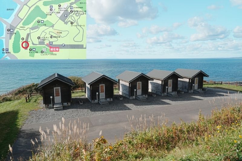 北海道・初山別みさき台公園キャンプ場 バンガロー 外観