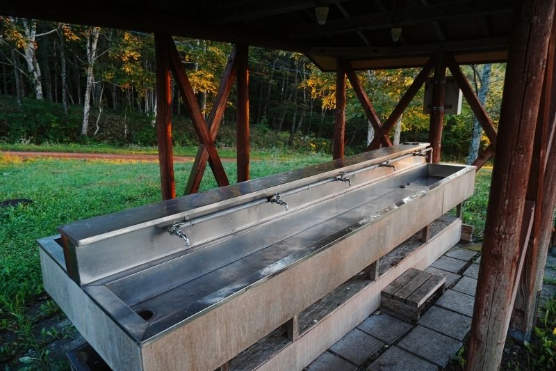 北海道・士幌高原ヌプカの里キャンプ場 炊事場