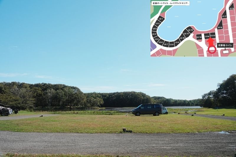北海道・OHNUMA CAMPBASE レイクサイドエリア 解説14・15