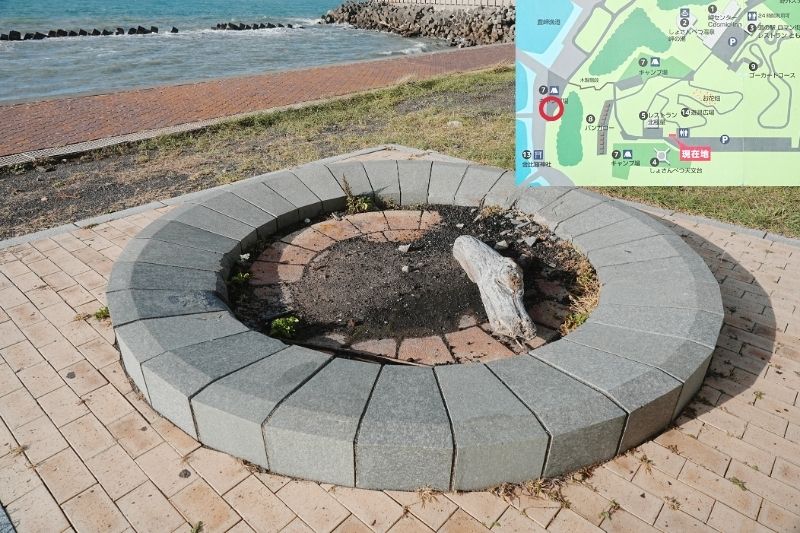 北海道・初山別みさき台公園キャンプ場③ 灰捨て場