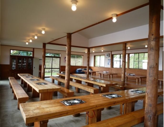 北海道・士幌高原ヌプカの里キャンプ場 焼肉ハウス 内観