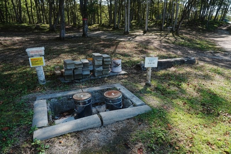 北海道・OHNUMA CAMPBASE 灰捨て場