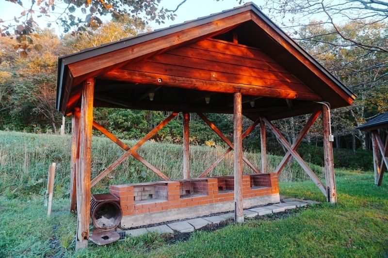 北海道・士幌高原ヌプカの里キャンプ場 かまど 灰捨て場 外観
