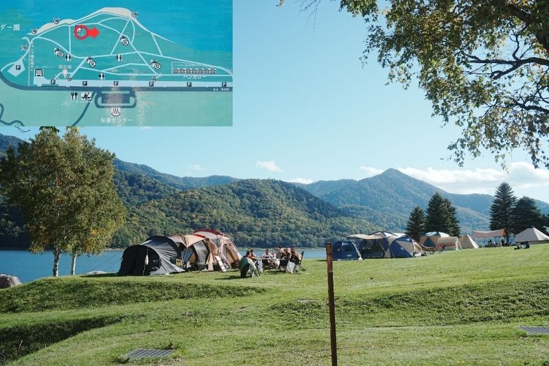 かなやま湖畔キャンプ場 サイト解説12 整地 おすすめ