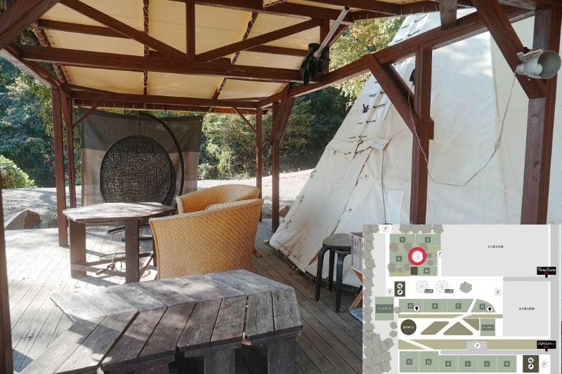 スリーストーンキャンプ場　常設　ティピーC　解説１