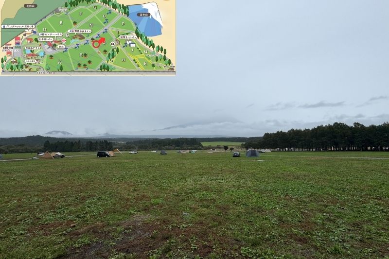 ふもとっぱらキャンプ場 Cサイト解説1