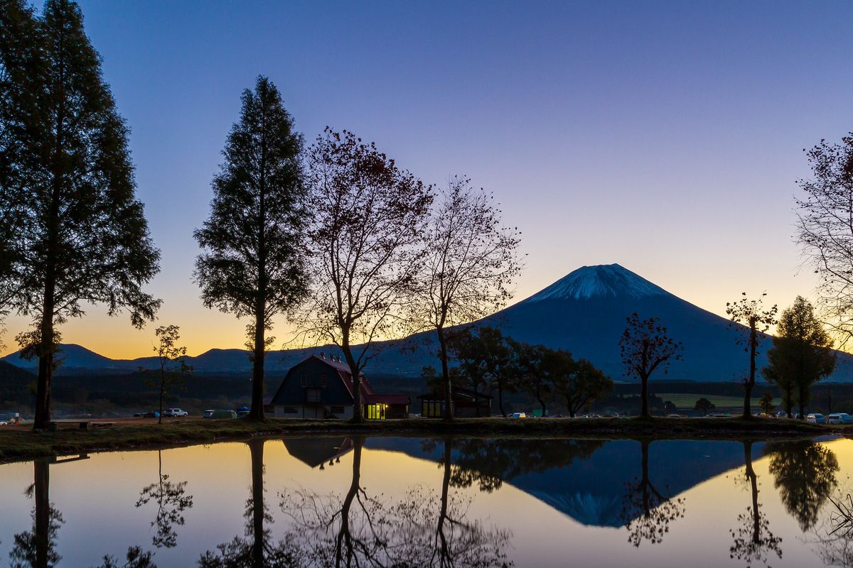 ふもとっぱらキャンプ場 逆さ富士