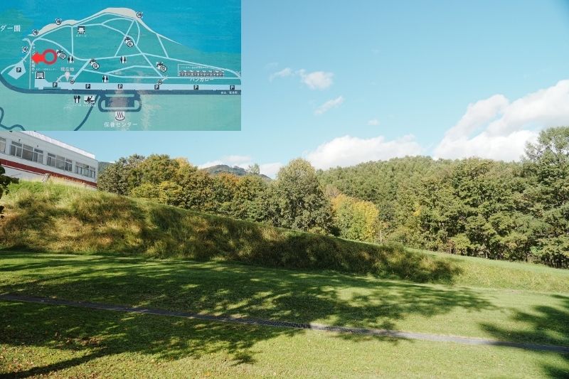 かなやま湖畔キャンプ場 サイト解説1 スポーツ研修センター前付近