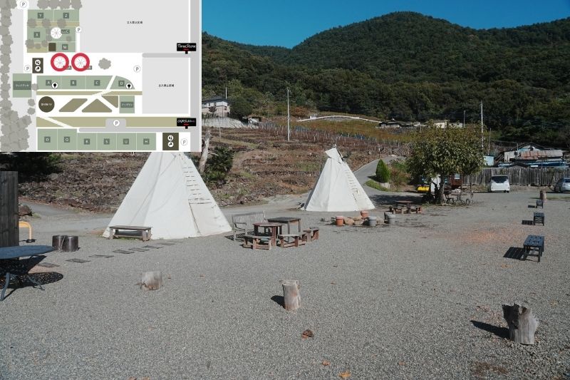 スリーストーンキャンプ場　常設　ティピーAB　解説