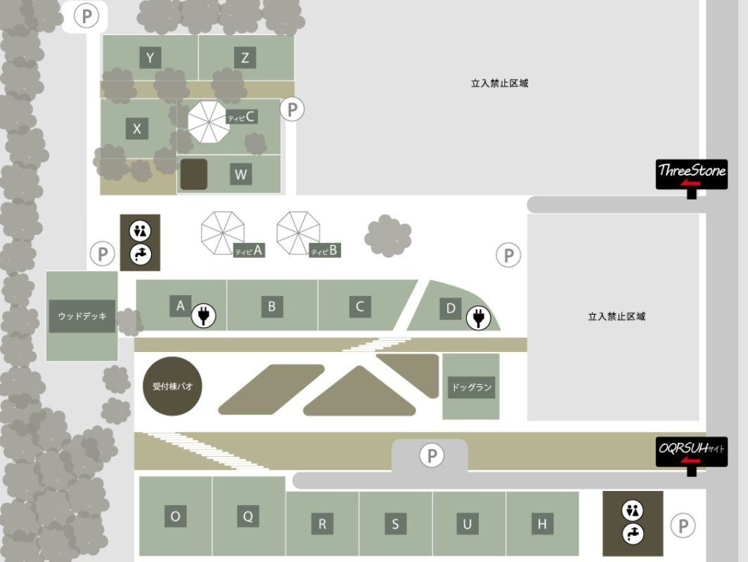 スリーストーンキャンプ場　サイトマップ２