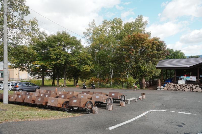 かなやま湖畔キャンプ場 リヤカー