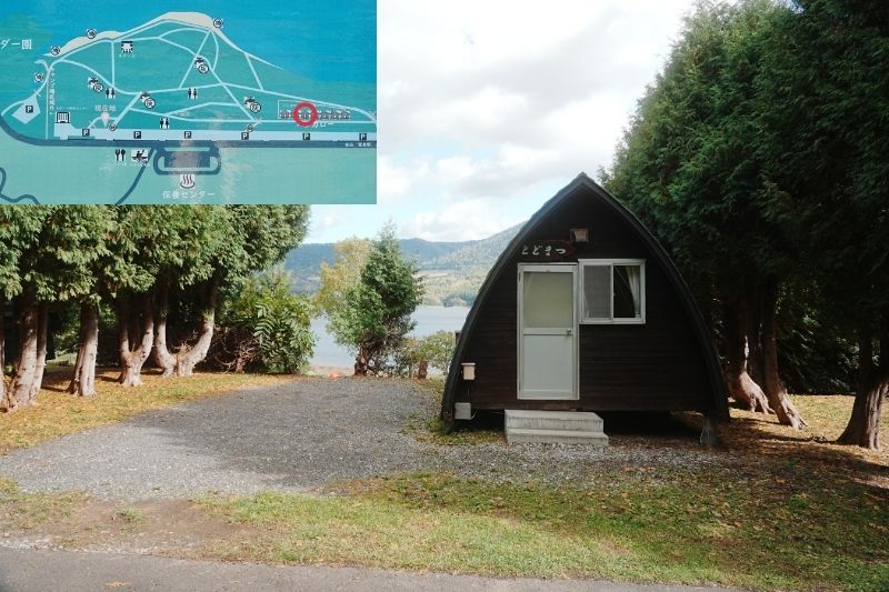 かなやま湖畔キャンプ場 バンガロー 駐車場付き