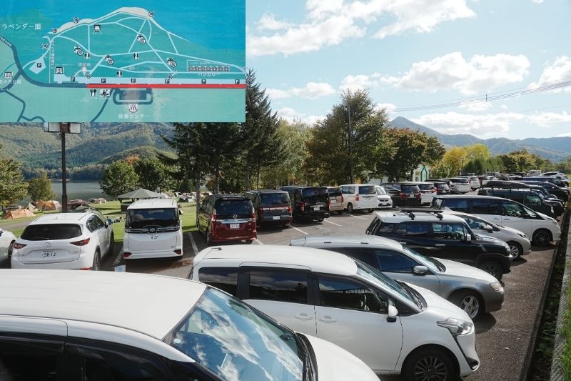 かなやま湖畔キャンプ場 駐車場