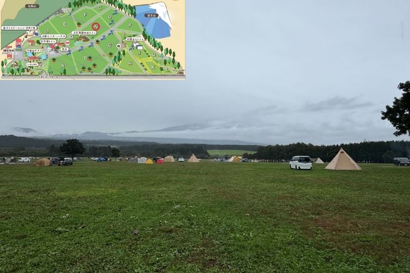 ふもとっぱらキャンプ場 Nサイト解説2