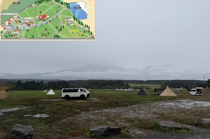 ふもとっぱらキャンプ場 Nサイト解説1