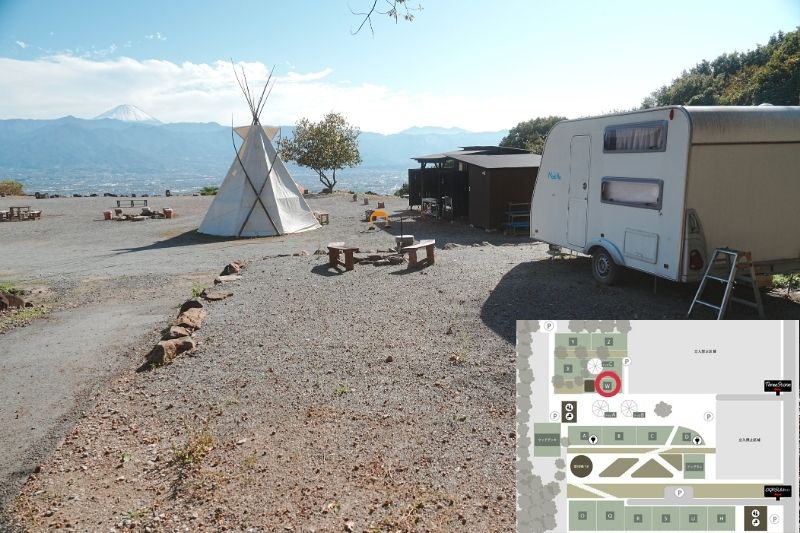 スリーストーンキャンプ場　W（トレーラー）サイト　解説