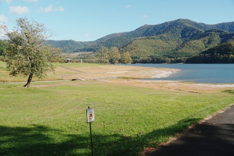 かなやま湖畔キャンプ場 設営禁止区域