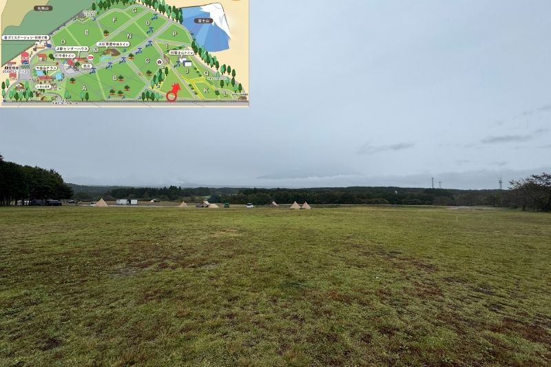 ふもとっぱらキャンプ場 Hサイト解説1