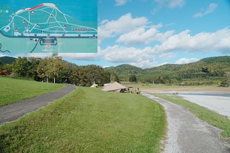 かなやま湖畔キャンプ場 サイト解説8 湖畔1