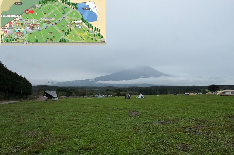 ふもとっぱらキャンプ場 Eサイト解説1