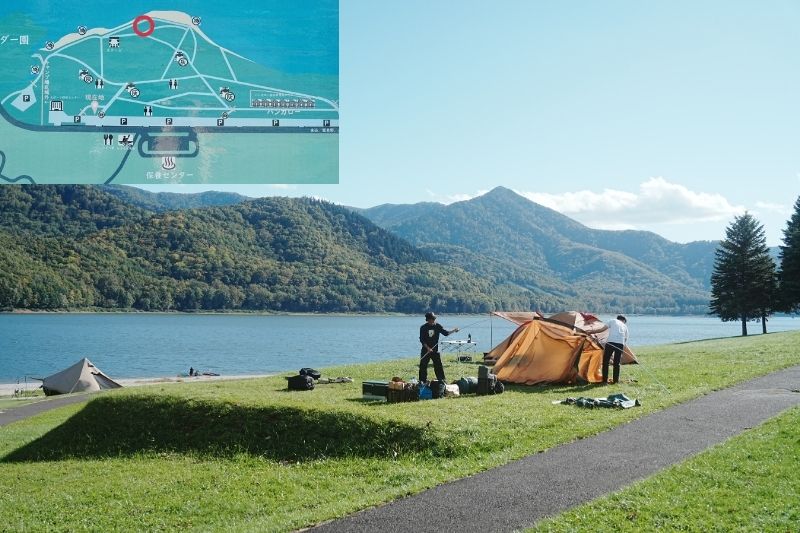 かなやま湖畔キャンプ場 サイト解説9 整地1 おすすめ