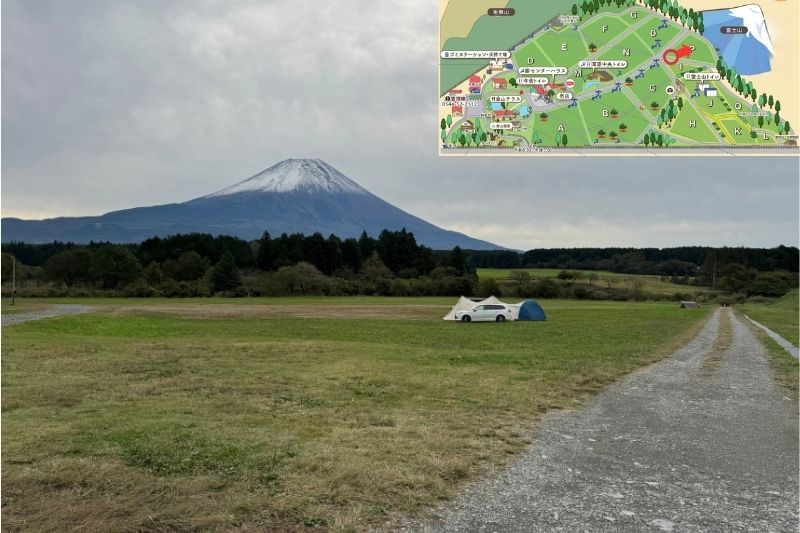 ふもとっぱらキャンプ場 Pサイト解説1