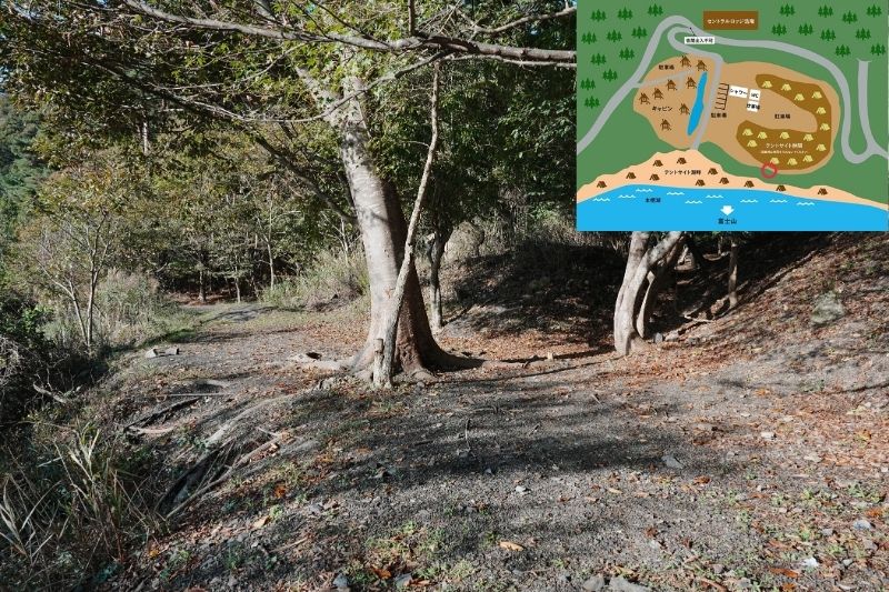 浩庵キャンプ場　湖畔-林間・中間サイト　解説１５