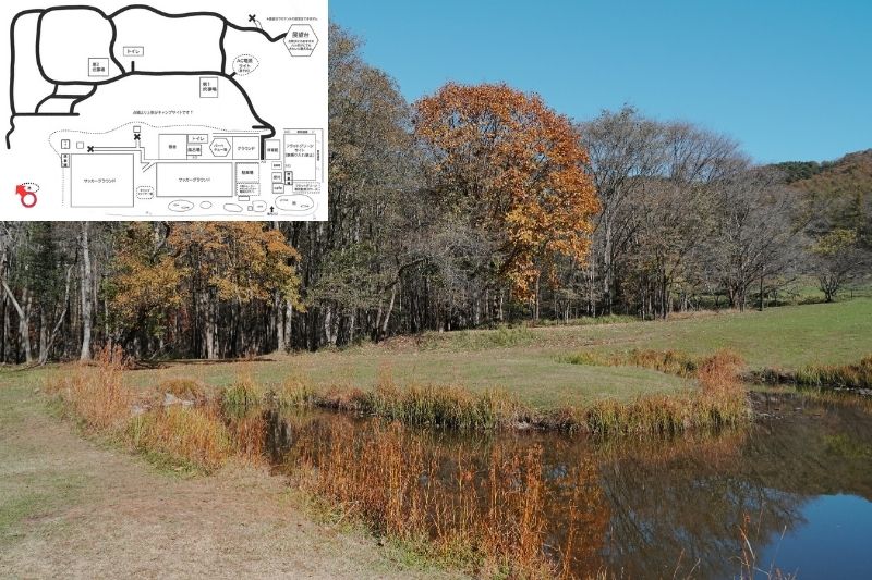 五光牧場オートキャンプ場 サイト解説 池サイト 下段3 半島