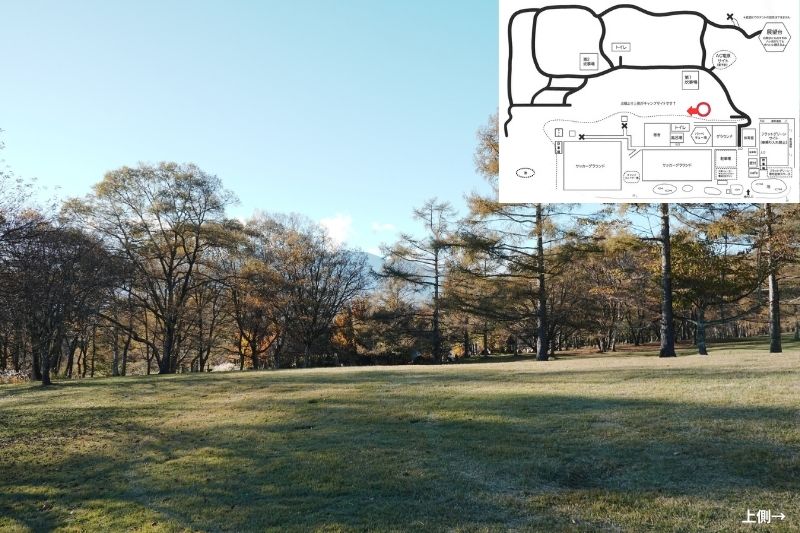 五光牧場オートキャンプ場 サイト解説 マップ左4列目 林間 下段11