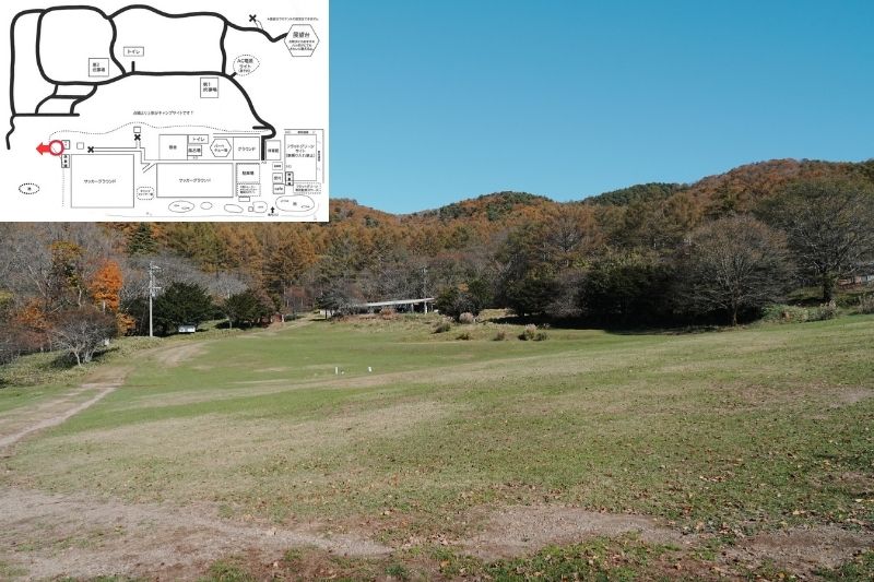 五光牧場オートキャンプ場 サイト解説 池サイト 上段1